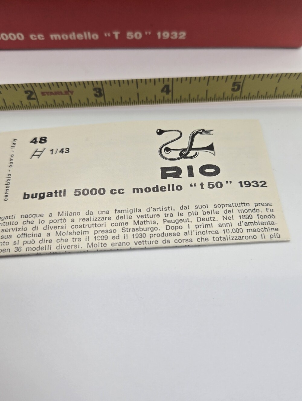 Rio 1/43 Scale Bugatti 5000cc Modello T 50 (1932) die-cast model - Picture 2 of 10